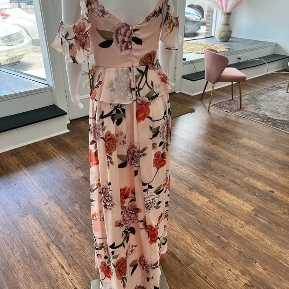 Lulu’s NWT Pink Floral Maxi Dress - Picture 5 of 5